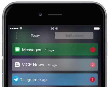ios-9-notification-centre Telegram Geeks